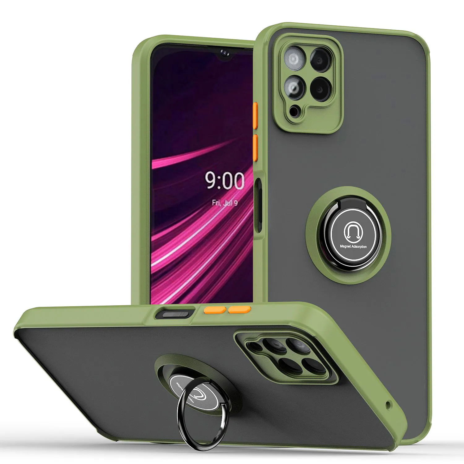 TingYR Cover per OnePlus Nord N300 5G, Supporto Anello Rotante a 360