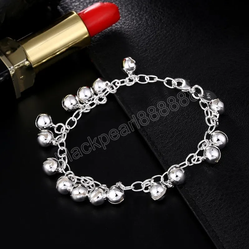 Bracelet à cloches rondes en argent Sterling 925 pour femmes, bijoux de fête de fiançailles et de mariage