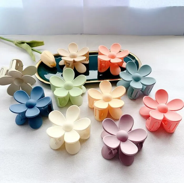 Candy Colors Flower Hair Clips Barrettes Hair Claws Hairdressing Tool for Women