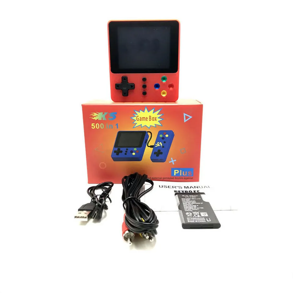 Handheld Game Console K5 Mini Retro Nostalji 500 1 Çift Oynatılı Gamepad Protable Oyun Konsolları AV Video Çıkışı ÜCRETSİZ DHL UPS