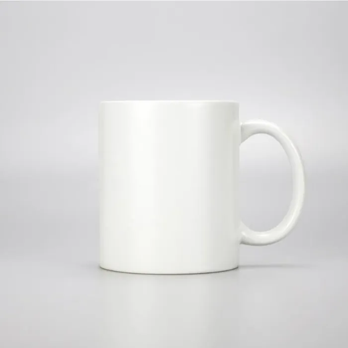 11 oz Sublimation Blanc Blanc Brillant Tasse En Céramique Transfert Thermique Tasse Fluorescente avec Poignée DIY Bouteille À Boire Changement De Couleur Tasse B6