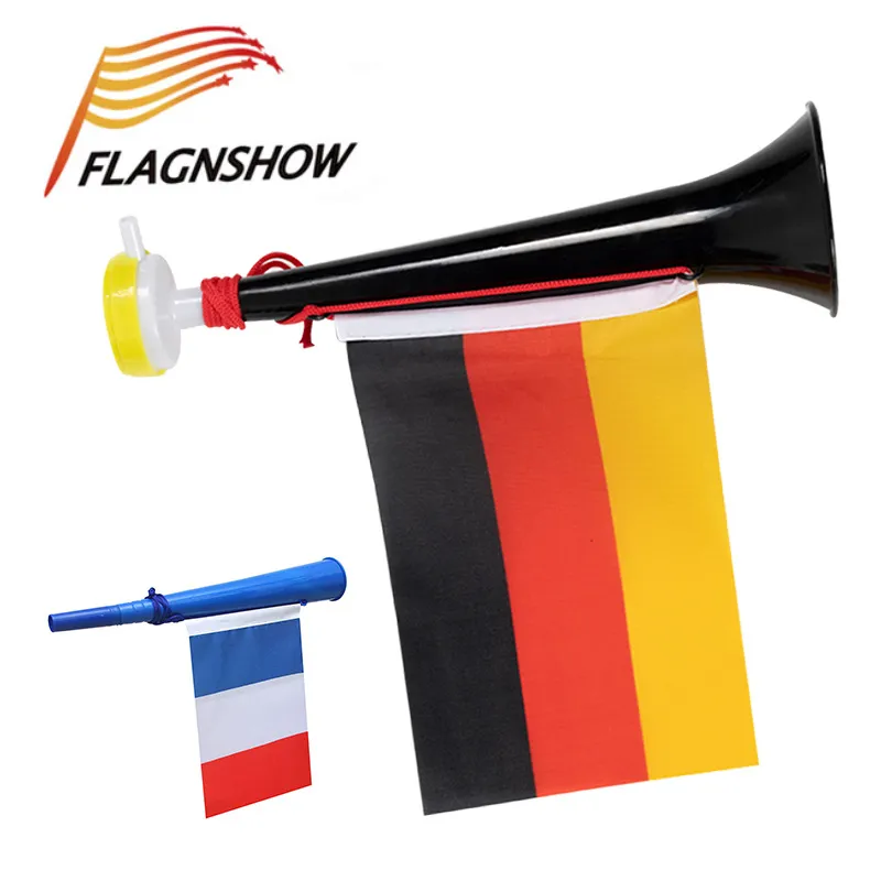 2022 Qatar World Cup Noise Maker Fans Articles Cheer Air Horn Trumpet Flag for A Sports Event