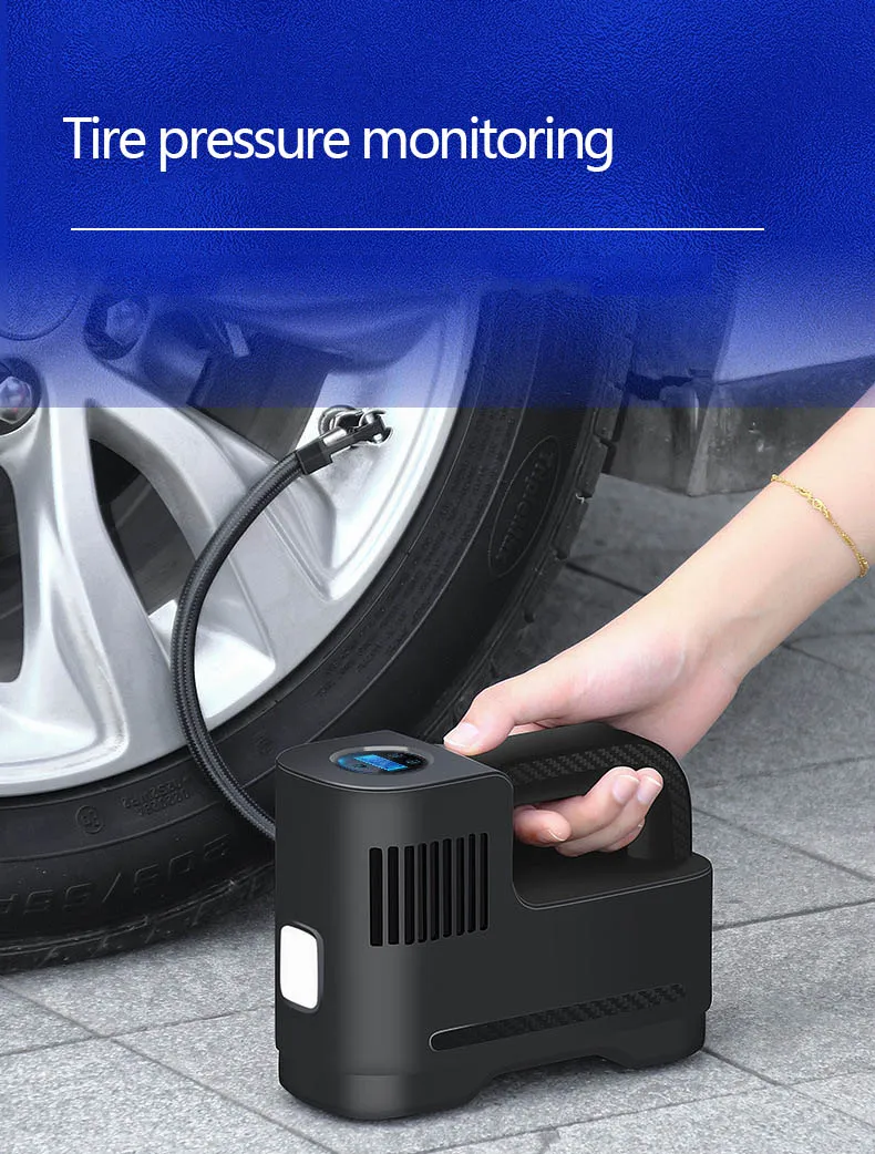 Cordless Digital Tire Inflator – USB Rechargeable Air Compressor Pump With LCD – 36V Portable Kit