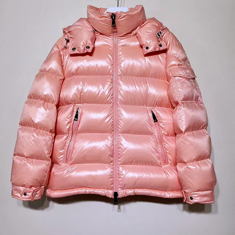 여성 외부웨어 화려한 다운 재킷 패널 패널 얇은 재킷 코트 반짝이는 크리스마스 선물 최고 품질 겨울 캐주얼 야외 따뜻한웨어 두껍게 색상 그라디언트