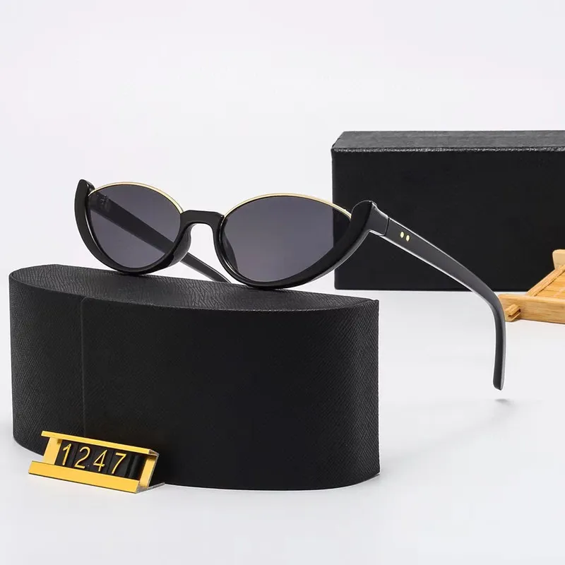 2022 New Design Sunglasses Women Men Goggle Senior Eyewear Colorful Eyeglasses Luxury Top Quality Inverted Triangle Sun Glasses With Box