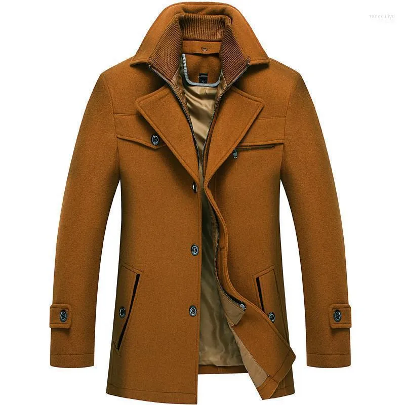Winter Jacket Men Man Wool Woollen Overcoat Thickening Lapel Loose Coat Male Abrigo Largo Hombre Chaqueta Invierno Hombre1