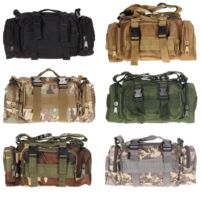 Outdoor Tactical Bag Military Molle Backpack Waterproof Oxford Camping Hiking Climbing Waist s Travel Shoulder Pack 220818