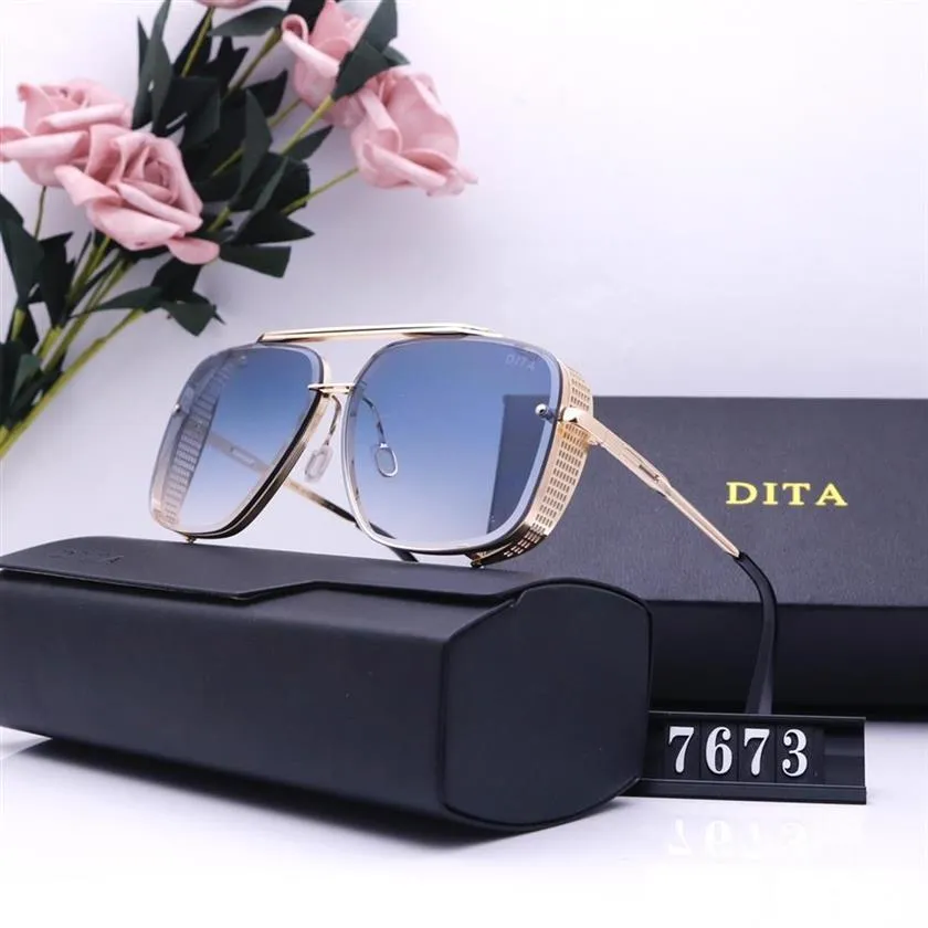 Dita European and American Personality Net Red Sunglasses Show Oval Fashion Yuansu Men Women Hip Hop Disco2301193n