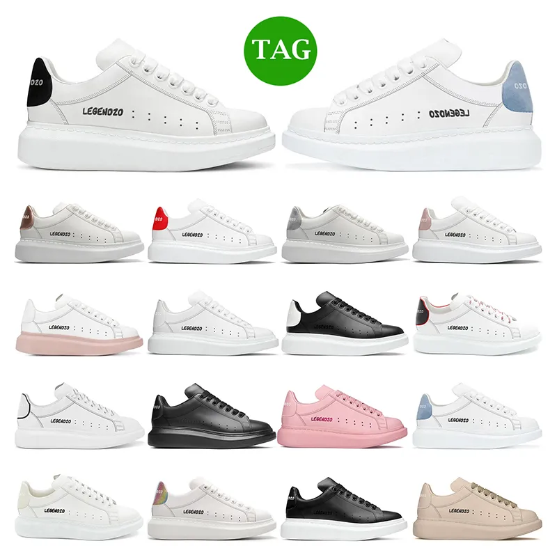 Designers skor casual män utomhus sneakers vita läderplattformar svart bule rosa mocka röd sport