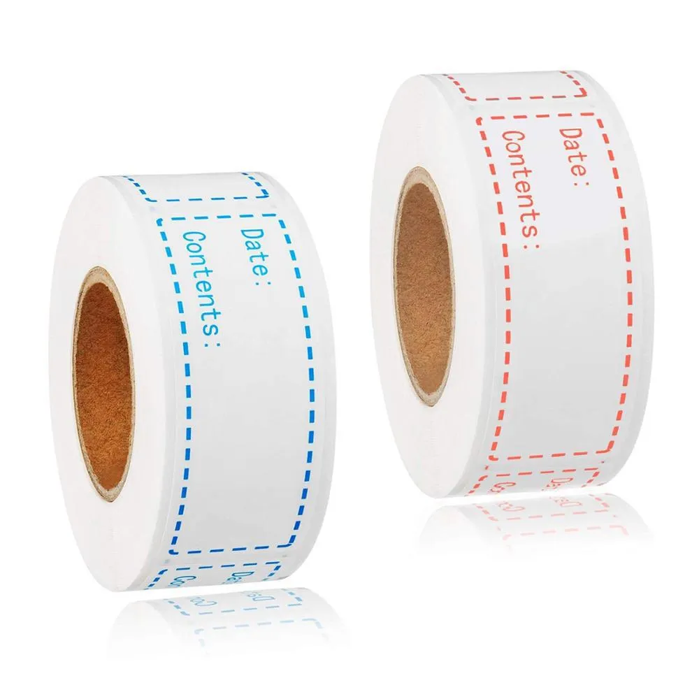 Removable Freezer Labels,Kitchen Date Adhesive Stickers Freezer Labels to Write On Food Storage Stickers 150 PCS 3 Incn Label Per Roll 1223172