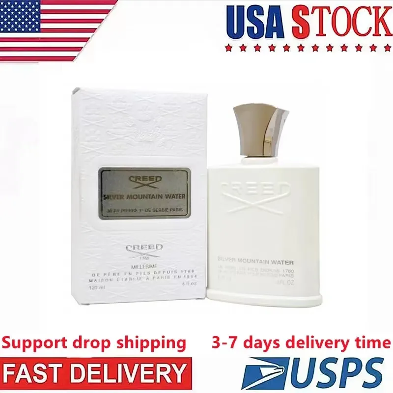 USA Fast Delivery Creed Silver Mountain Water Parfym Unisex Natural doft f￶r m￤n och kvinnor l￥ngvarig doft