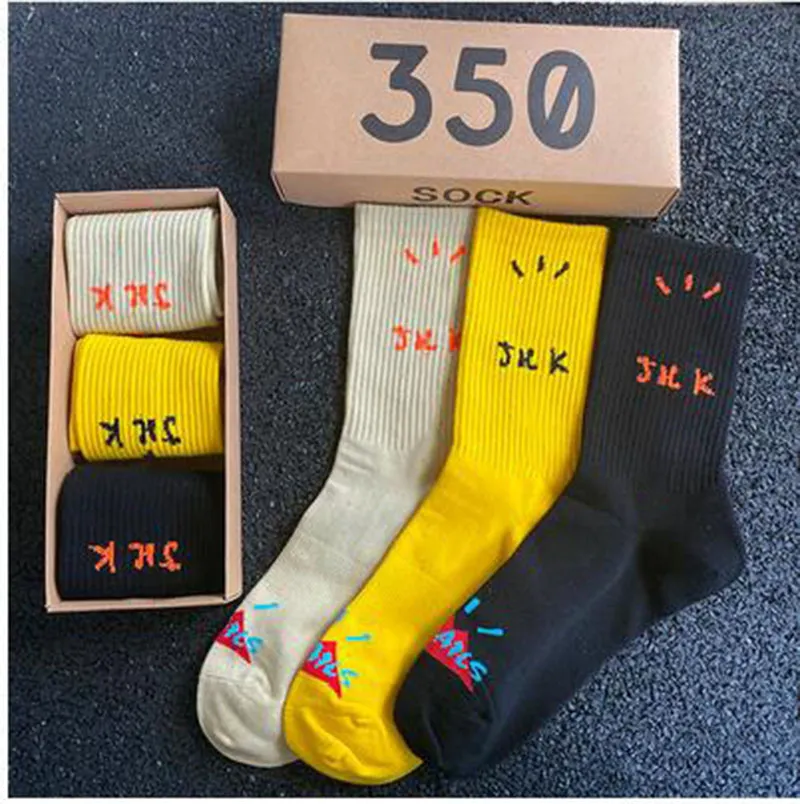 Men's Socks Skate Men Sport Casual Soft Cotton Sock Streetwear Hip Hop 3 Pairs/box