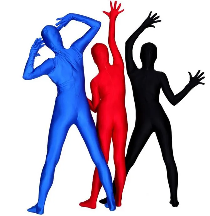 Sexy femmes Catsuit Costumes couleur unie complet body Lycar collants zentai scène halloween cosplay costumes de fête