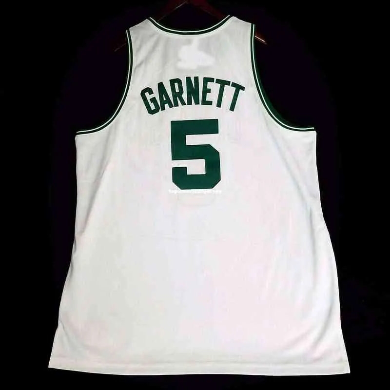 100% cousu Kevin Garnett # 5 gros maillot blanc Paul Pierce gilet pour hommes taille XS-6XL maillots de basket-ball cousus Ncaa