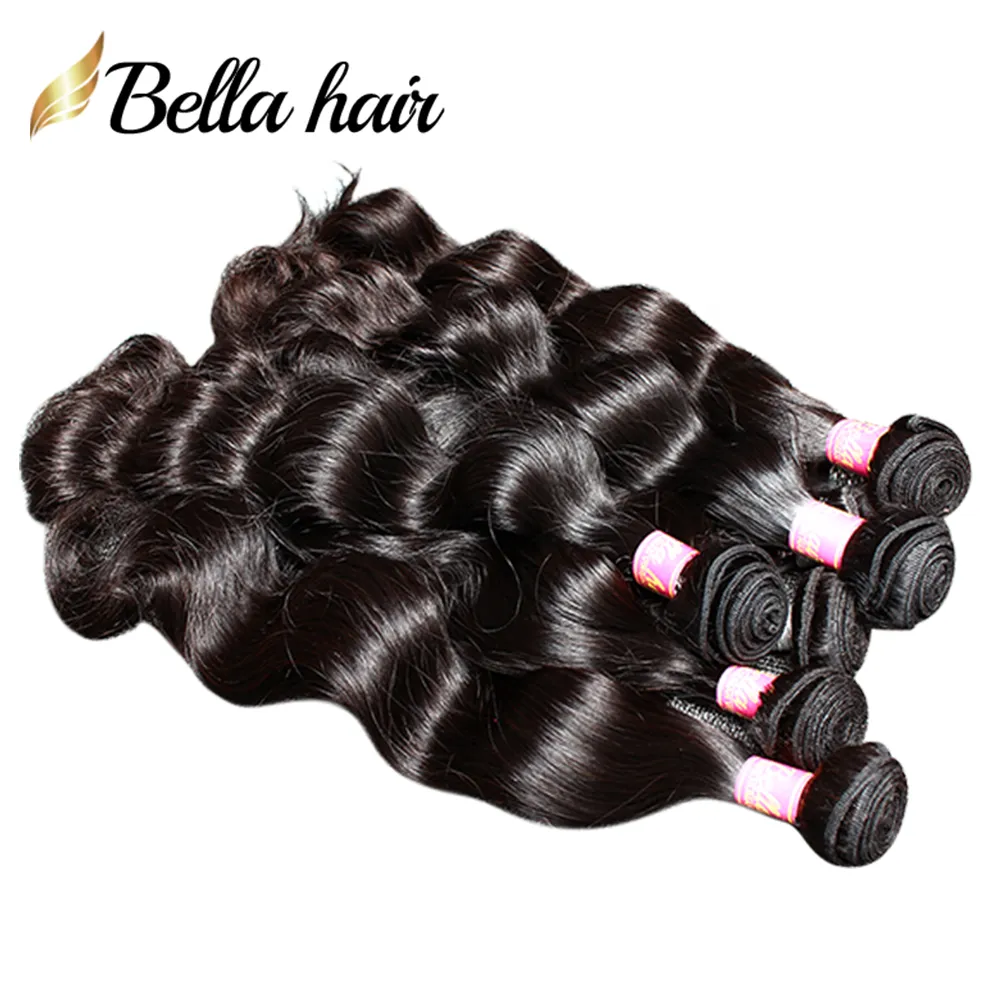 Brazilian Hair Extensions Unprocessed Human Virgin Hair Bundles Indian Malaysian Peruvian 3PCS Double Weft Body Wave Quality BELLAHAIR 8-34inch