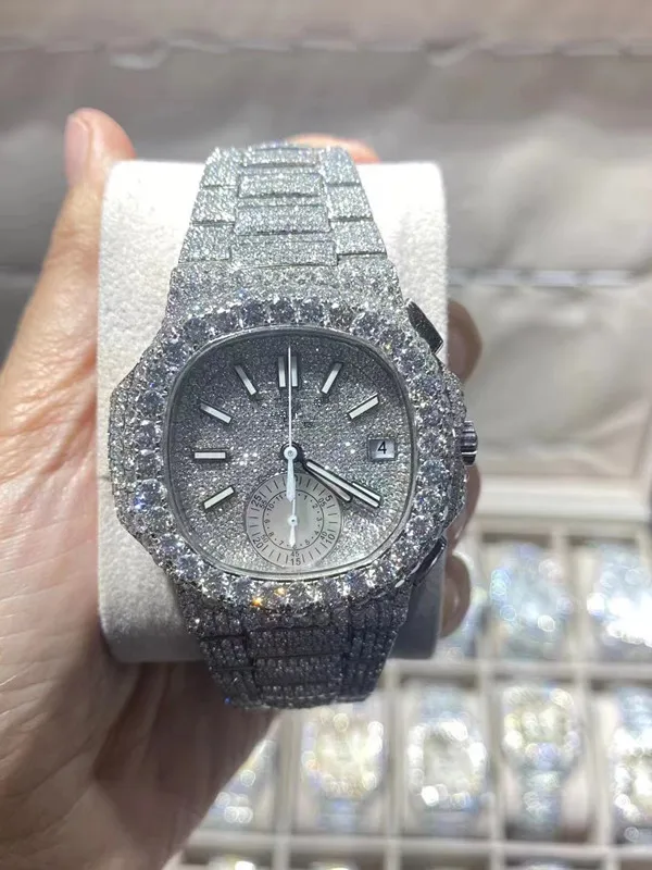 montres de luxe hommes montre montres de créateurs haute qualité mouvement montres hommes moissanite montre glacé montre diamant montre montre automatique montre mécanique 102