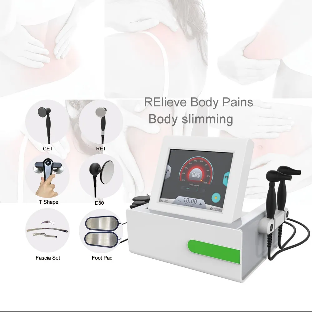 Smart Tecar Machine Health Gadgets 448 KHz CET RET Diathermy Pain Relief Terapia Electric Shock Physio Equipment To Relieve Body Pain Use For Clinic