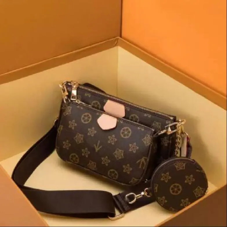 2023 sacs à main de luxe designer sacs à main femmes mini pochette préférée 3pcs accessoires bandoulière vintag sacs à bandoulière en cuir rose vert clair sangles de ceinture