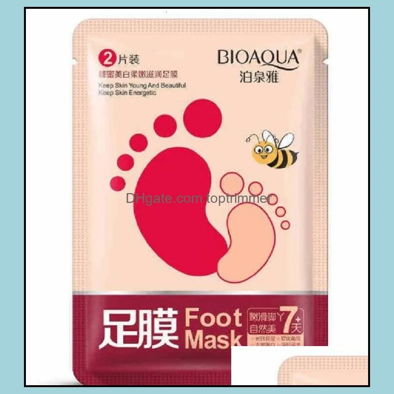 Foot Treatment Bioaqua Feet Mask Milk And Bamboo Vinegar Skin Peeling Exfoliating Regimen For Care Honey Nourishing Drop D Toptrimmer Dhxko