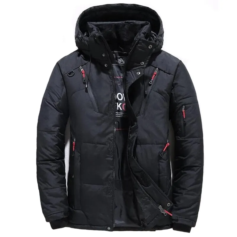 Down Jacket Male Winter Parkas Men 20 Degree White Duck Hooded Outdoor Thick Warm Padded Snow Coat Oversize M 4XL 220818