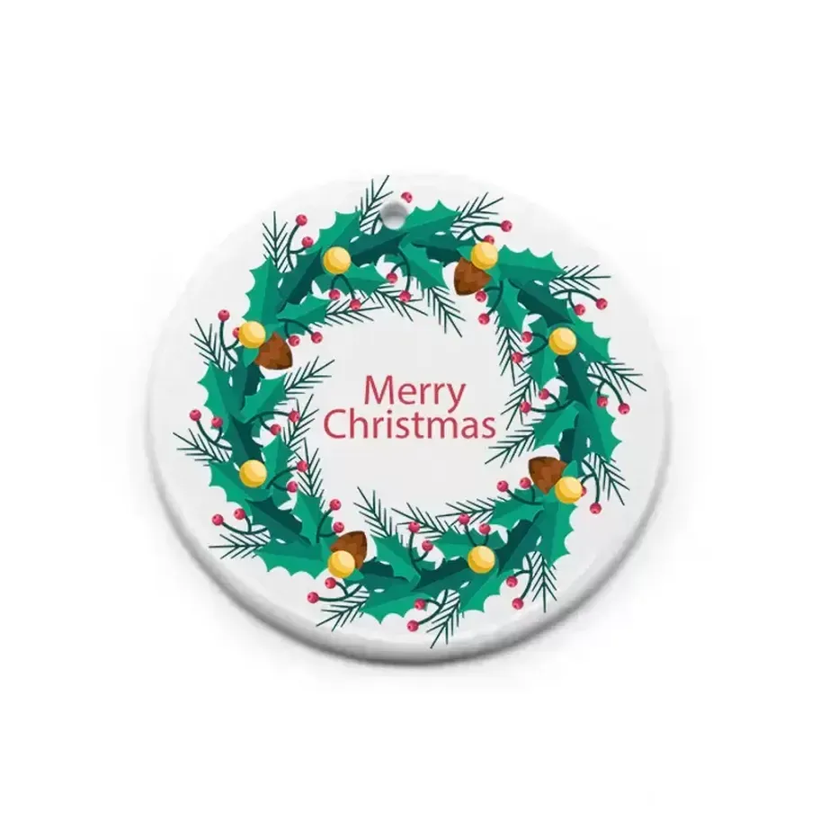 DHL Christmas Decorations Blanks Sublimation Ornaments Ceramic Tile Pendant Hanging 3 Inch Xmas Ornaments Personalized Handmade for Tree Decor GG0829