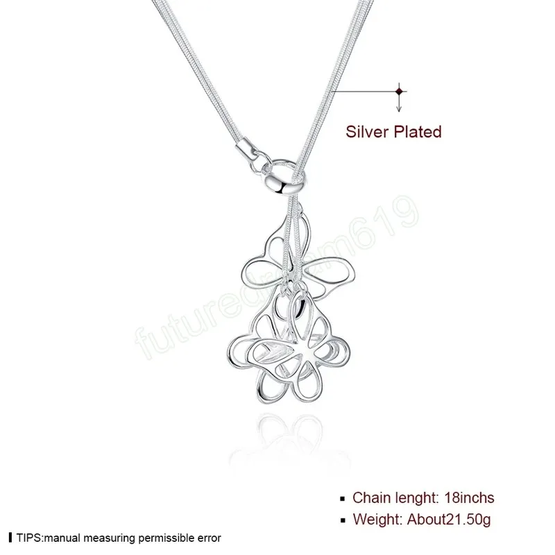 925 Sterling Silber Drei Schmetterling Schlangenkette Anhänger Halskette für Frauen Charme Hochzeit Engagement Mode Schmuck