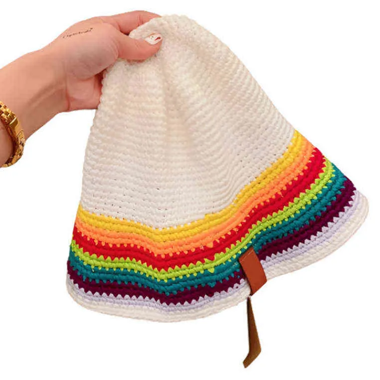 Bai Cheng Rainbow Sticked Hat Designer Beanie Luxury Beanies For Women M￤n varum￤rke mjuka ullhattar h￶gkvalitativ motorhuv