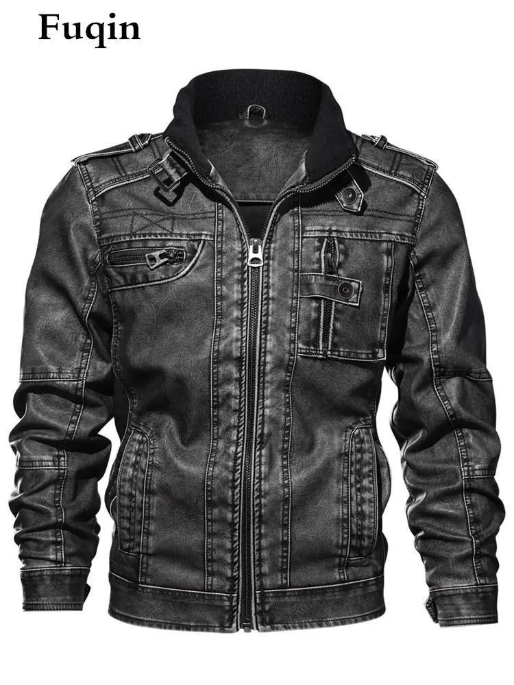 ジャケット・アウター Ballsy denim jacket type leather jacket Mens Denim Leather Jacket Multifunction Zip From 27,24 € | DHgate