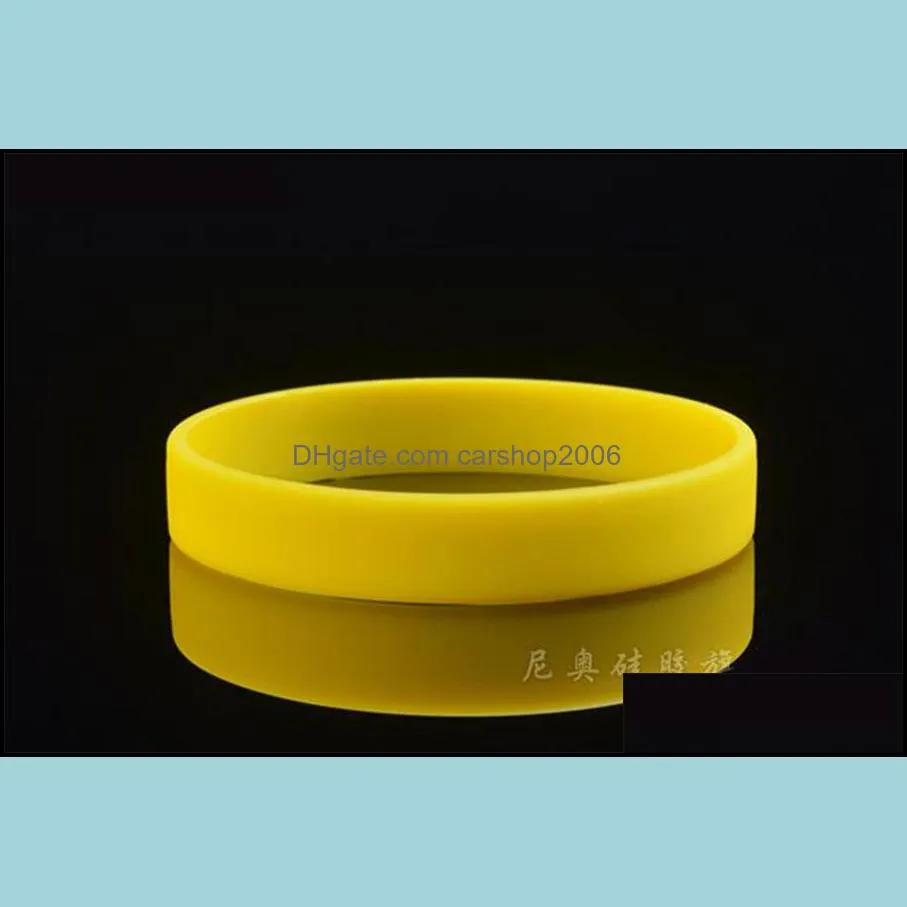 Jelly Glow Sile Bracelet Wristband Signature Jelly Bracelets Sports Bracelet. Drop Delivery 2021 Jewelry Carshop2006 Dh1Zf