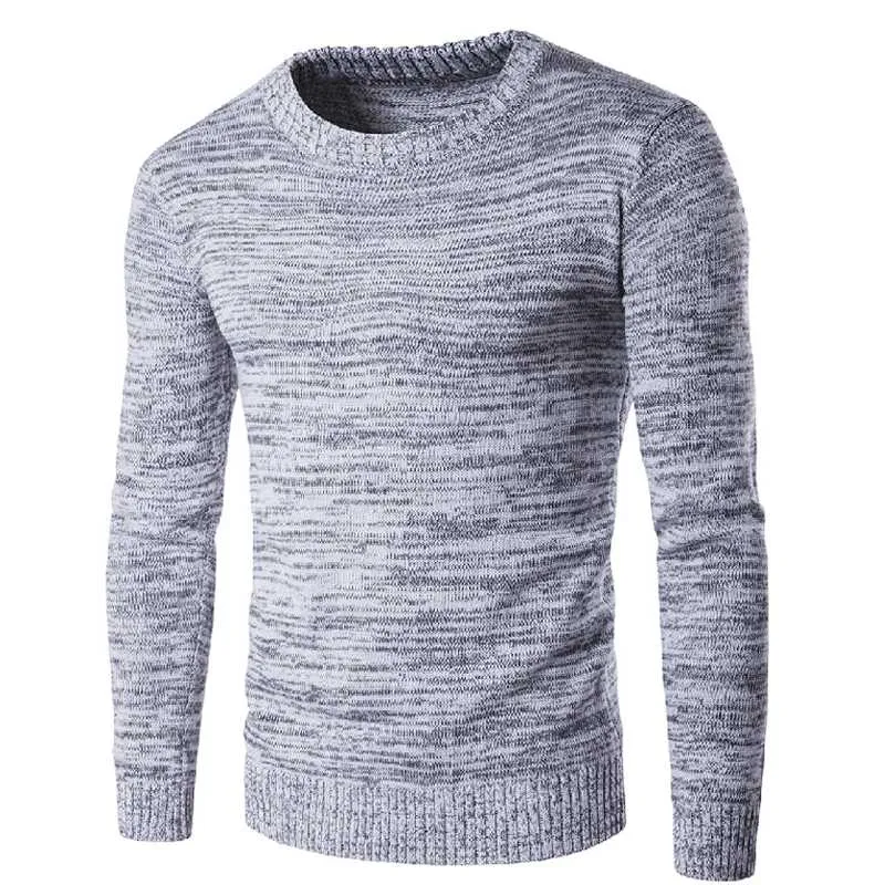 Maglioni da uomo Maglioni lavorati a maglia da uomo Maglione Casual Manica lunga O-Collo Lana Slim Plus Size Grigio Uomo 2XLUomo