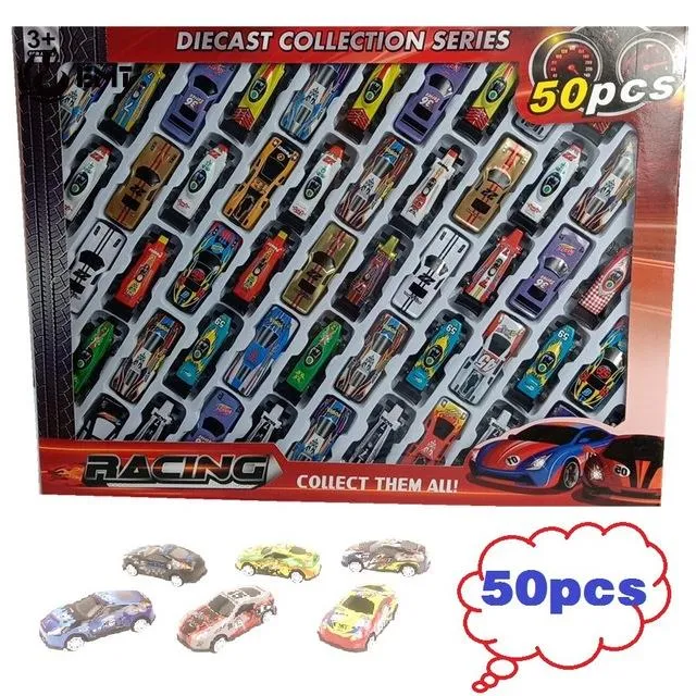 Mini Cartoon Iron Auto Colorful F1 Racing Model Kids Pocket Toys Sports Auto con pista per bambini Regi di compleanno per bambini di Natale 2-1