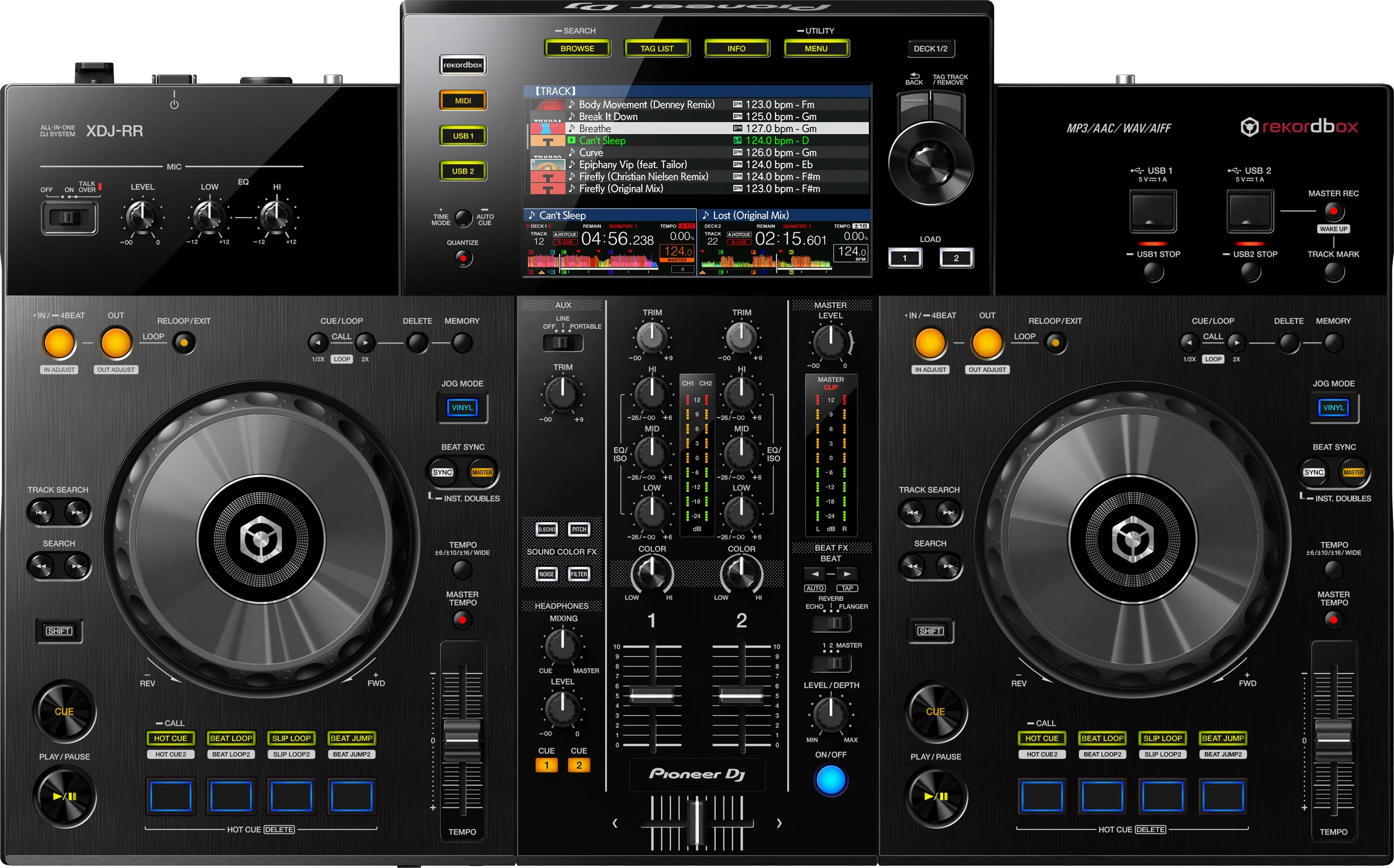 Pioneer XDJ-RR lettore di dischi all-in-one con controller digitale L'attrezzatura per DJ supporta il computer con disco U con 7 display