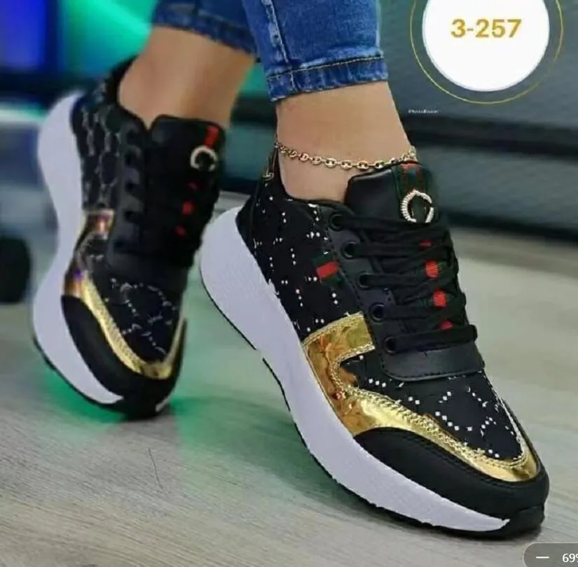 22gg Women Bowling Shoes Sneakers Colors Luxury Flaim Shoe Shoe Ladies Men Running Shoes Size 43