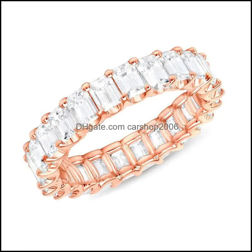 Bandringe Mode Exquisite Kreative Ganzer Kreis Fl Von Zirkon Damen Vorschlag Ring Helle Liebhaber Hochzeit Party Geschenk Roun Carshop2006 Dhk7B