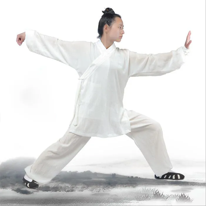 Etnische kleding Hoge kwaliteit Grade unisex wudang linnen tai chi kleding ochtendoefening heren en dames vechtsporten kostuumsethne