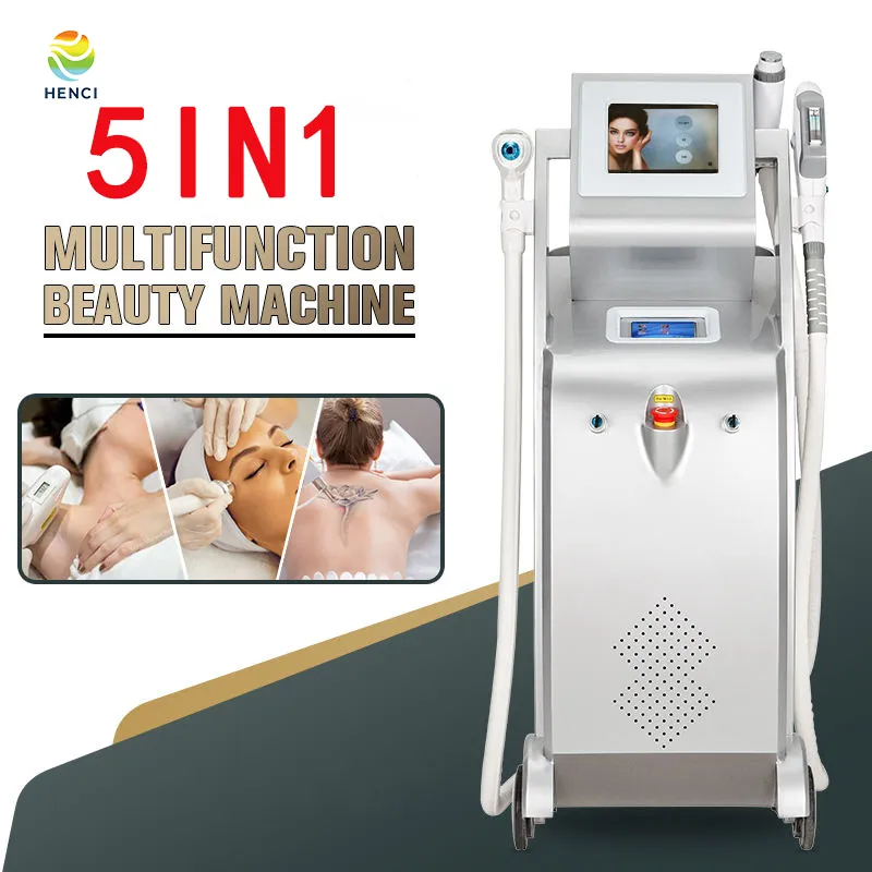 5in1 Profissão Laser IPL Máquina de remoção de cabelo permanente rejuvenescimento IPL Remoção de cabelo a laser do comércio