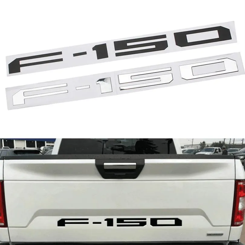 3D ABS F-150 Buchstabenabzeichen Auto Heckklappe Heckklappe Emblem Aufkleber für Ford F150 2018–2019 Pickup Truck234B