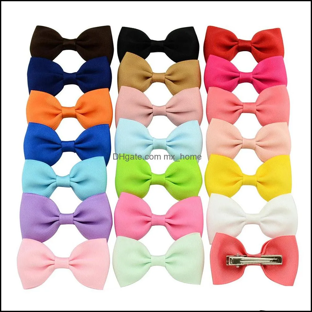 Haaraccessoires Europa Baby Meisjes Big Bow Clip Kinderen Bowknot Barret Candy Color Barrettes Children Accessoire 20 Colors MxHom MxHome Dhghk