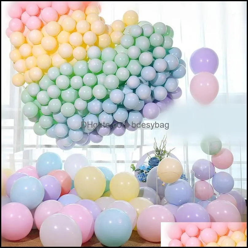 Parti Dekorasyonu 50pcs 10inch Aroon Renk Lateks Yuvarlak Balonlar Düğün Doğum Günü Balon Çocuk Günü Globos Daml Teslimat 20 Bdesybag DHTPS