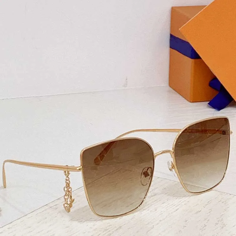 Gold oversized cat-eye sunglasses with metallic frame and gradient lenses Men Luxury Diamond Shades UV400 - Stylish & Functional main image 2