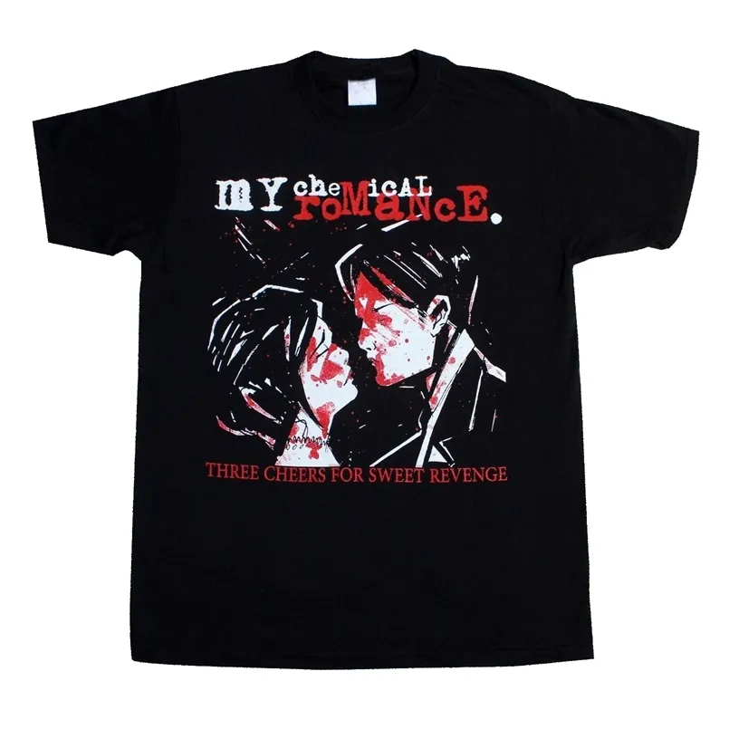 My Chemical Romance Três aplausos para Sweet Revenge Short - Manga longa Camiseta Tirina Tops Tee de atacado 220819