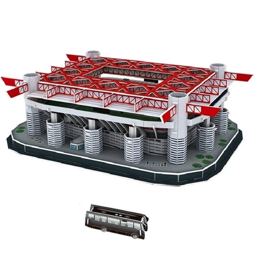 Klasyczna jigsaw Giuseppe Meazz San Siro 3D Puzzle Architecture Stadio Stadio Football Stadiums Scale Modele Zestawy Building Paper MX200414