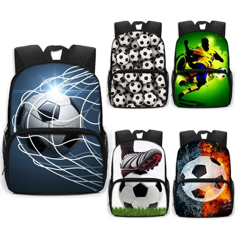 Cool Voetbal Print Rugzak Kinderen Schooltassen Jongens Schooltas Kids Kleuterschool Tas School Rugzak Boekentas Gift 220318