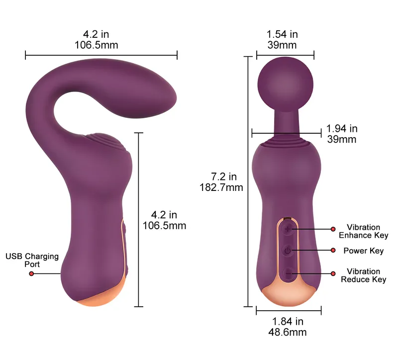 Vasana Potenti vibratori con bacchetta AV per donne Stimolatore del clitoride Stick G Spot Massaggiatore Masturbatore femminile Sesso T_voghion.com