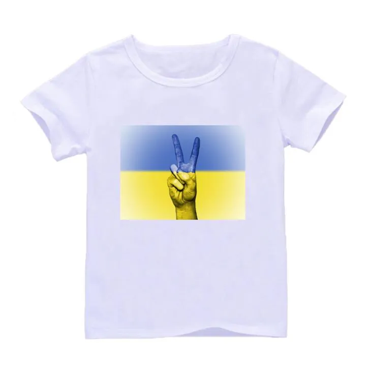 Nowa urocza Ukraina Love T Shirt Ukrainy Słoneflower Art T-shirt HARAJUKU Kids Tshirt Little Boys Girl