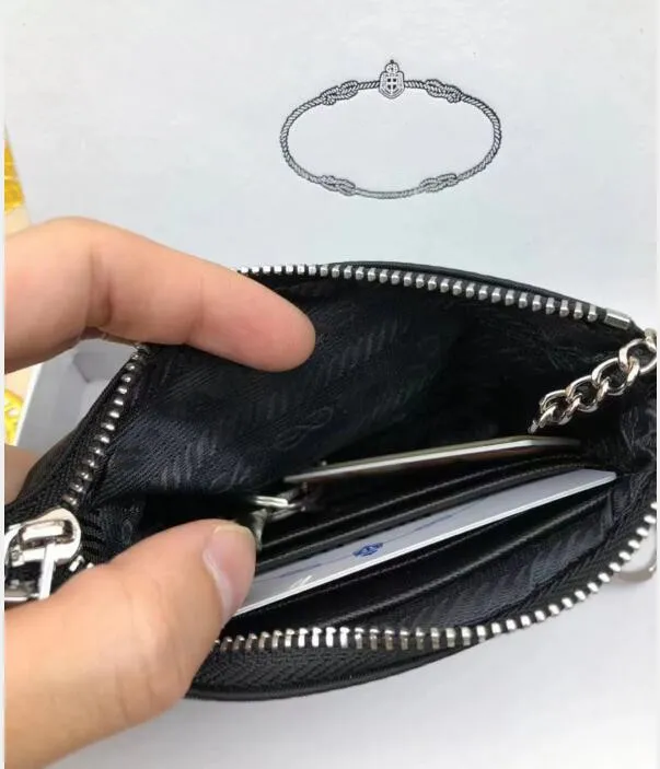 Very cute mini wallet Coin Purses Brand Key Chain Wallets Top grade nylon canvas key pouch Men Women Zipper Pocket Fashion Card ho243e