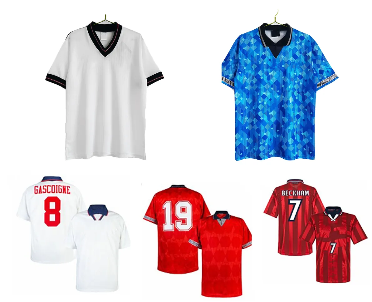 Retro altes Fußballtrikot, maßgeschneidert, Thai-Qualität, Kingcaps, 10 Owen Rooney Lineker, 8 Gascoigne Lampard Scholes, 6 Moore, 9 Kane Shearer, 4 Gerrard, 7 Beckham, 4 Gerrard tragen