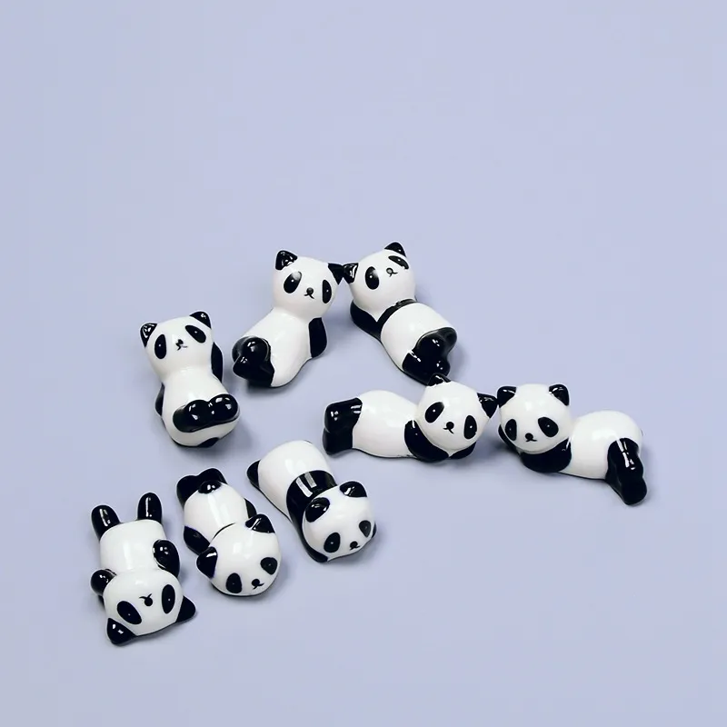 Soporte para palillos de Panda, soporte para palillos de cerámica de dibujos animados, vajilla de restaurante de animales