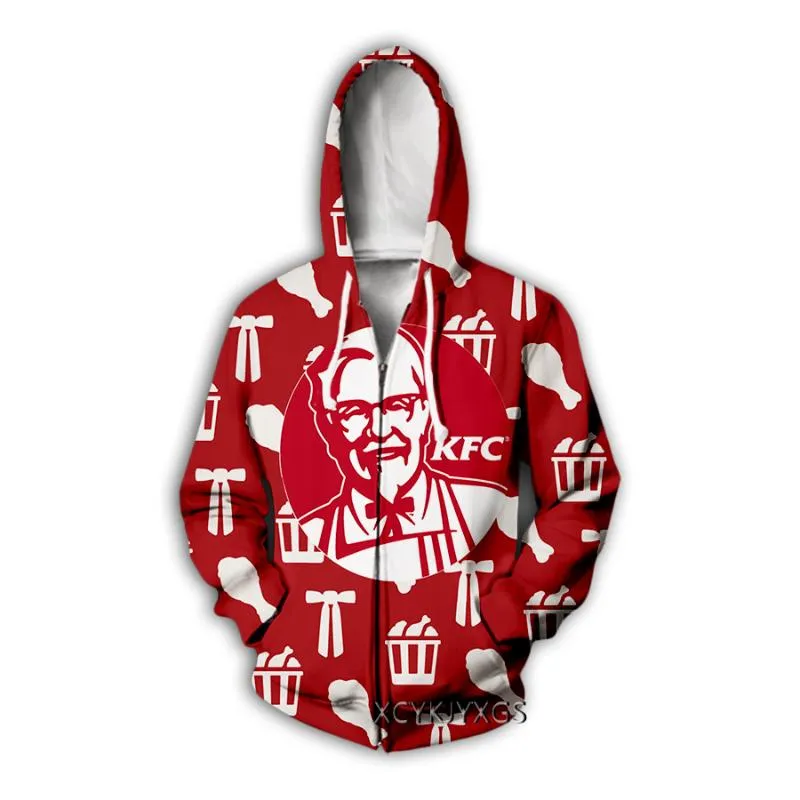 Men's Hoodies & Sweatshirts Phechion Men/Women's KFC 3D Print Casual Zipper Coat Hip Hop Tops Sports Zip Hoodeds B20Men's