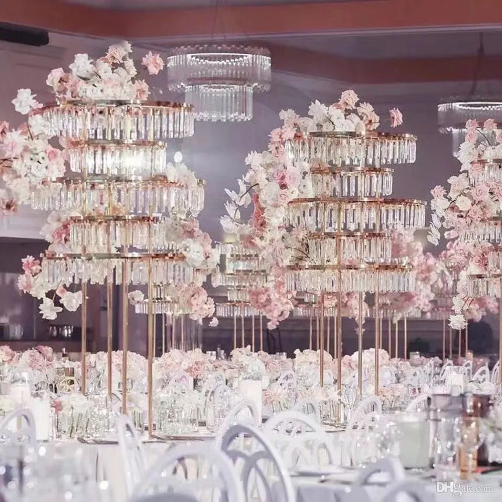 Bröllopsdekoration akrylblomma rack Garland trädbåge bukett hållare bord mittpunkt backrops rack för evenemangsfest dekoration